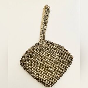 -sold- Vintage Antique Rhinestone Mesh Wristlet